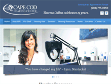 Tablet Screenshot of capecodhearing.com